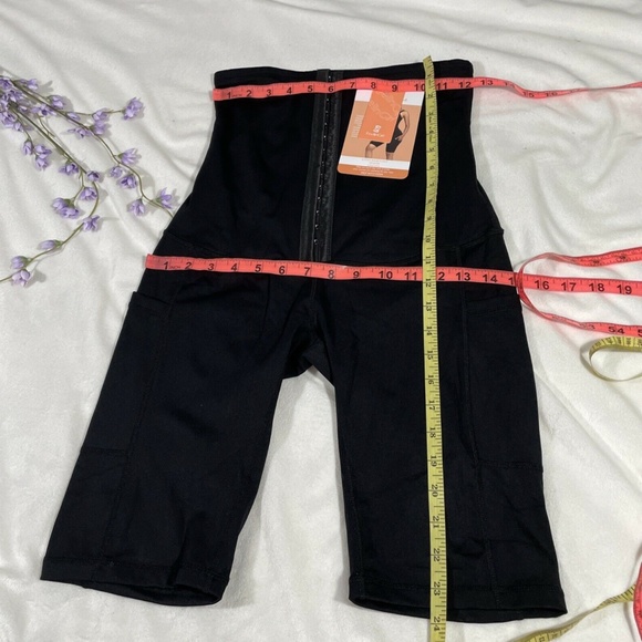 NWT Feelingirl [ MEDIUM ] Tummy Control High Waist‎ Trainer Shorts in Black - Picture 4 of 12